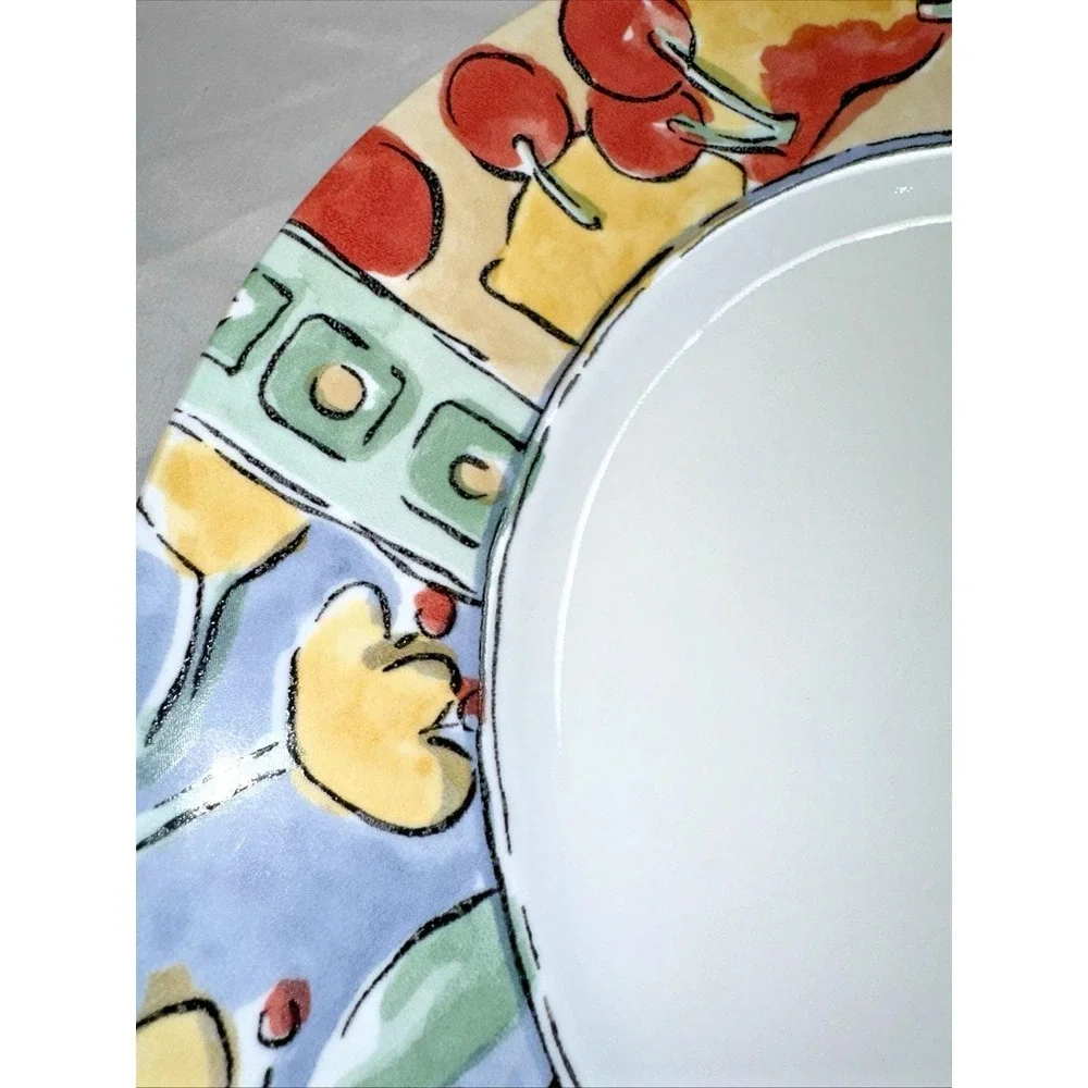 VTG Corelle Impressions Watercolors Dinner plates  Lot of 4 Vitrelle 10-7/8